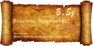 Bisztrai Szaniszló névjegykártya